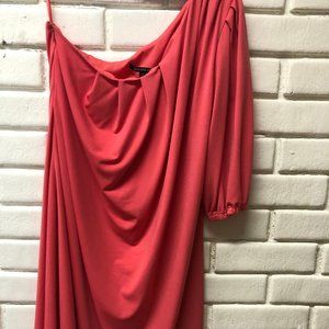 Giani Bini Coral One Shoulder Dress